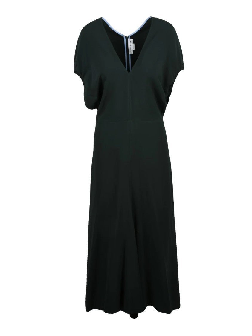Victoria Beckham Green Stretch Viscose Mermaid Dress