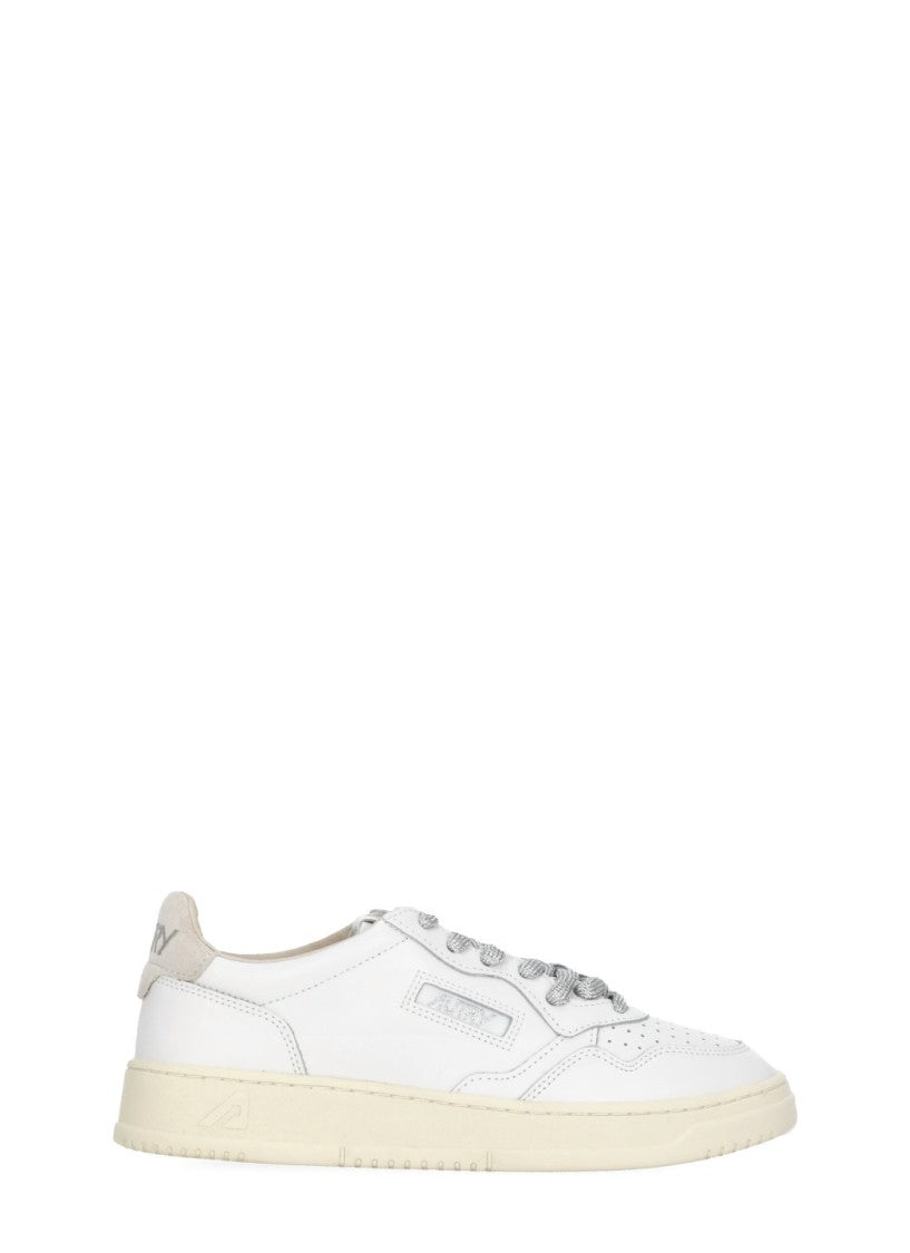 Autry White Smooth Leather Medalist Low-Top Sneakers