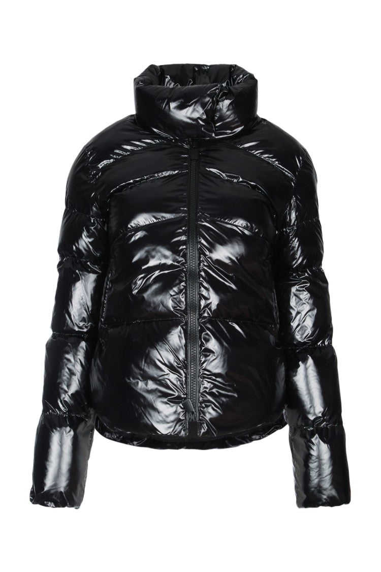 Pinko Shiny Black Cropped Puffer Jacket