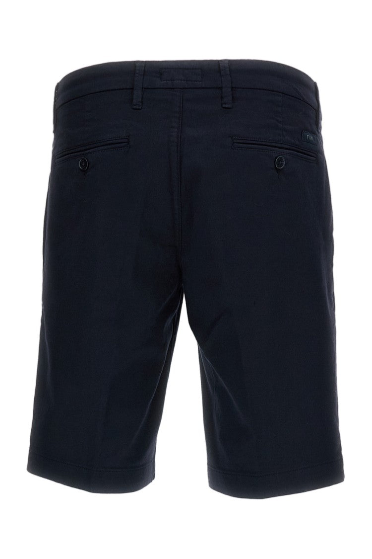 Fay Cotton Gabardine Stretch Bermuda Chino Shorts With Tailored Detailing