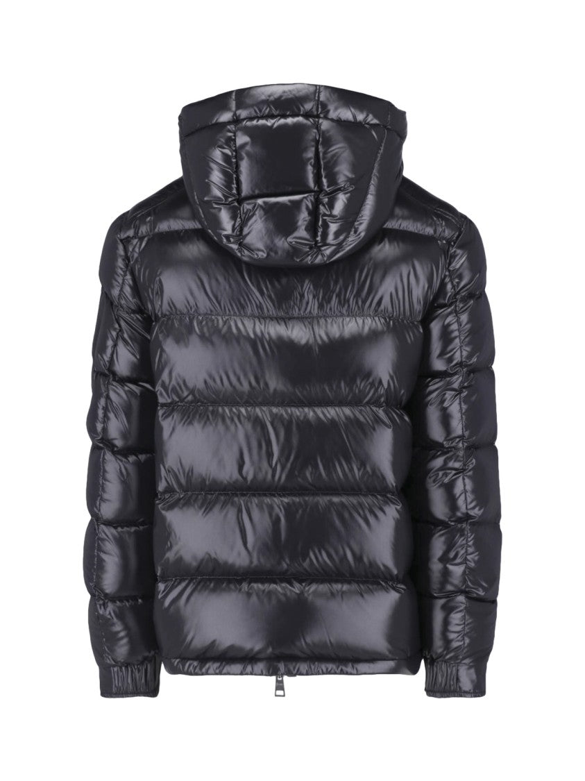 Herno Padded Black Jacket With Hood And Zip Closure
