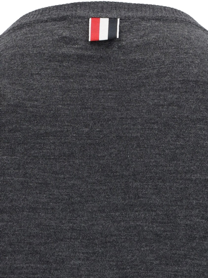 Thom Browne 4-Bar Wool Sweater – Grey