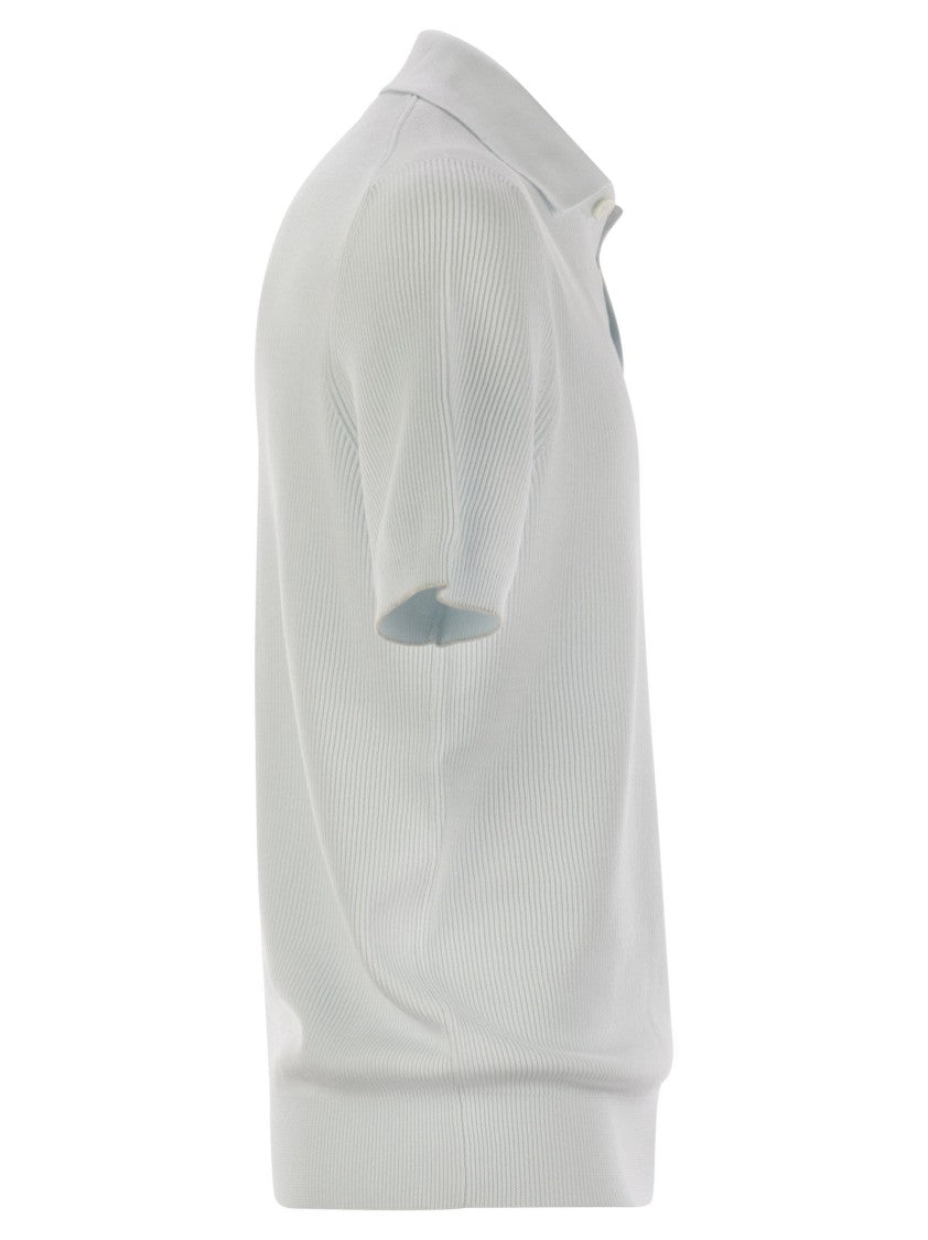 Brunello Cucinelli Ribbed Cotton Polo-Style Jersey