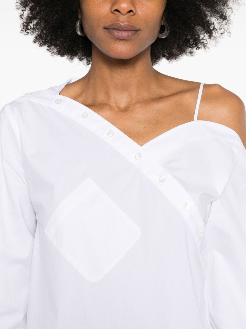 Coperni White Single Long Sleeve Button Top