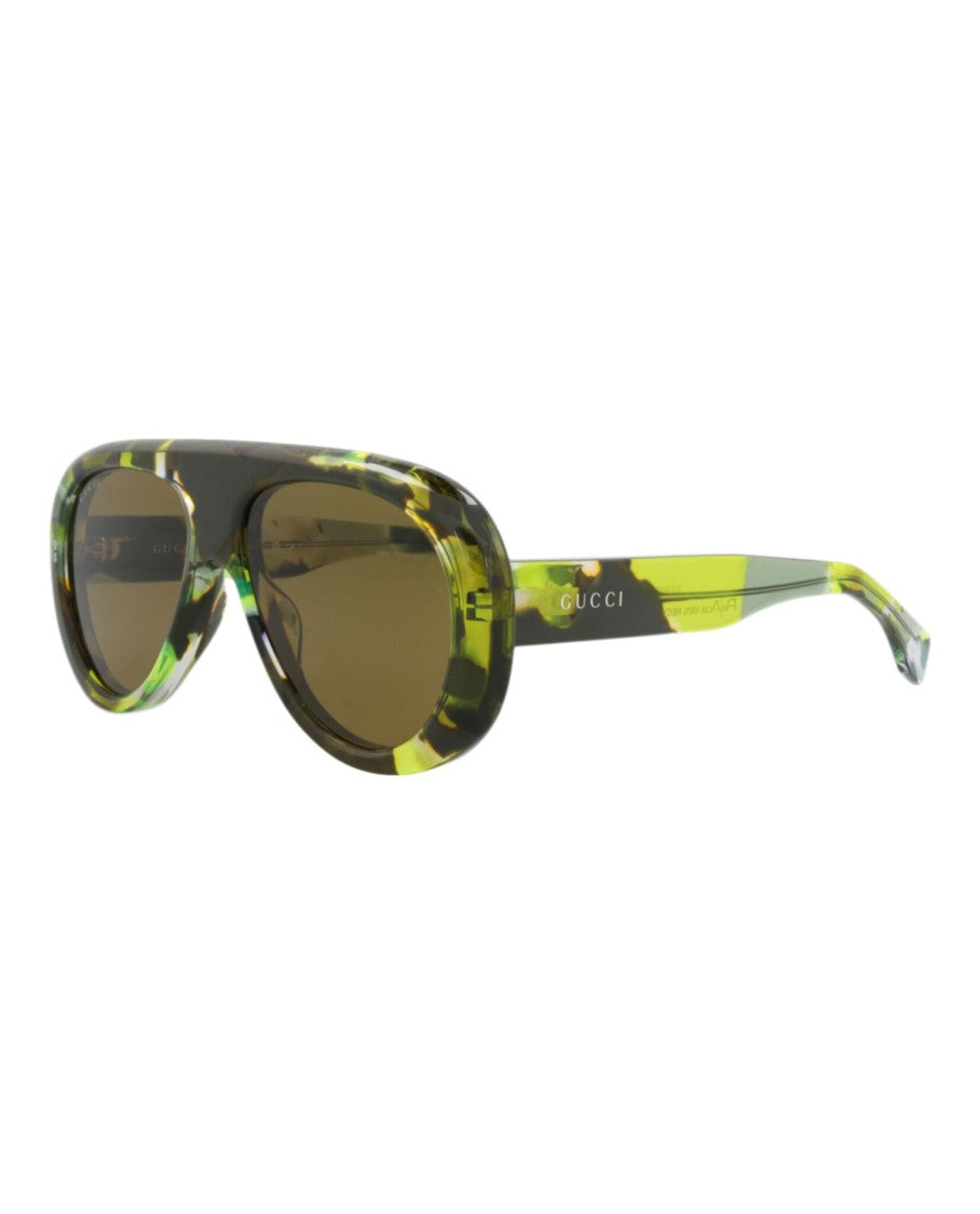 Gucci Aviator-Frame Recycled Acetate Sunglasses