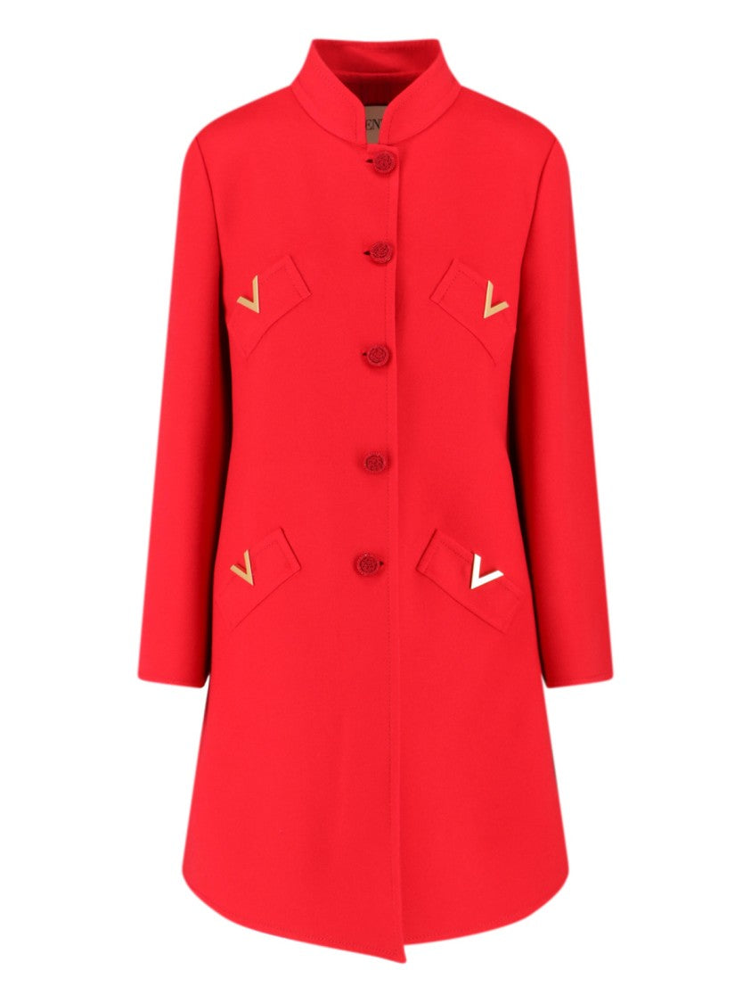 Valentino Wool-Cashmere Coat – Red