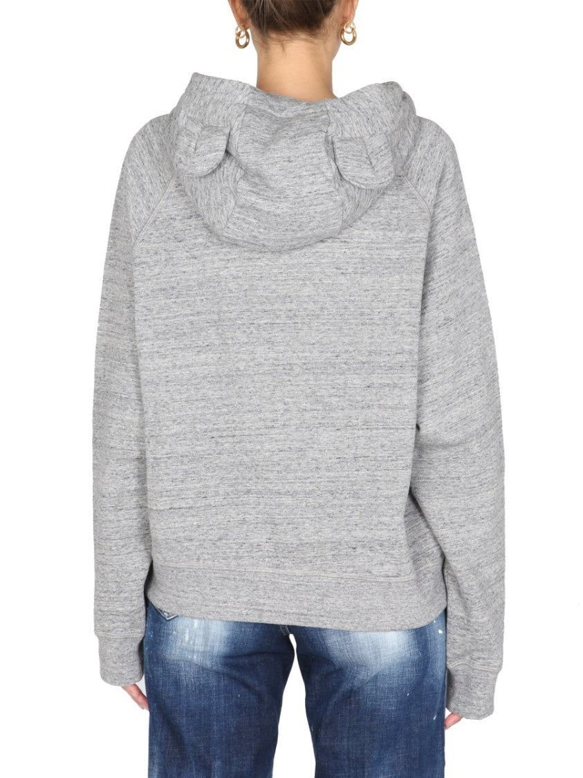 Dsquared2 Heathered Grey Hoodie