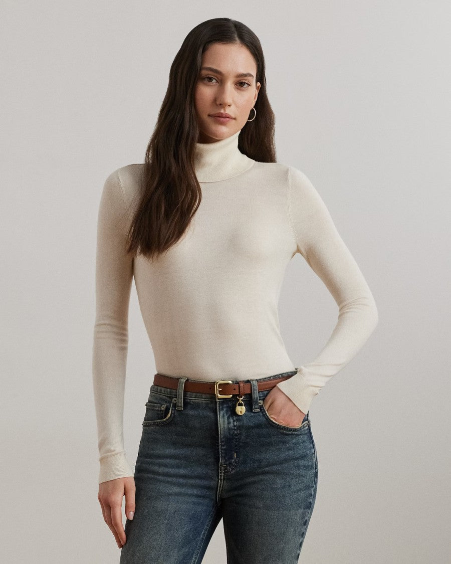 Lauren Ralph Lauren Zoe Long Sleeve Pullover In Mascarpone Cream
