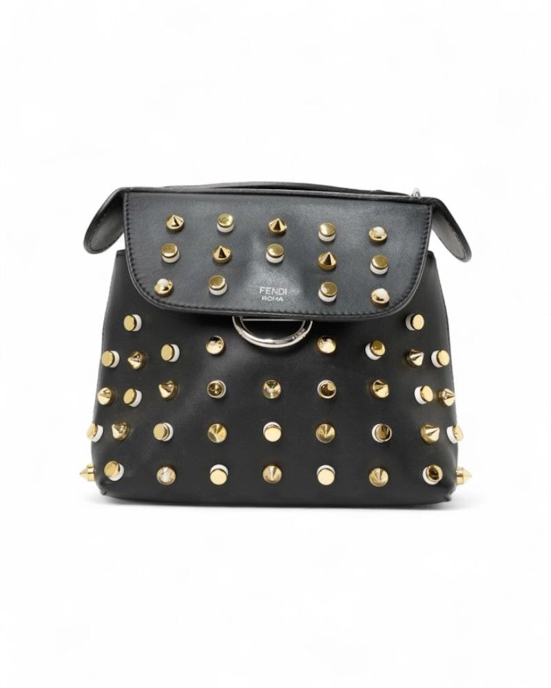 fendi mini back to school backpack Fendi Back To School Mini Black Studs