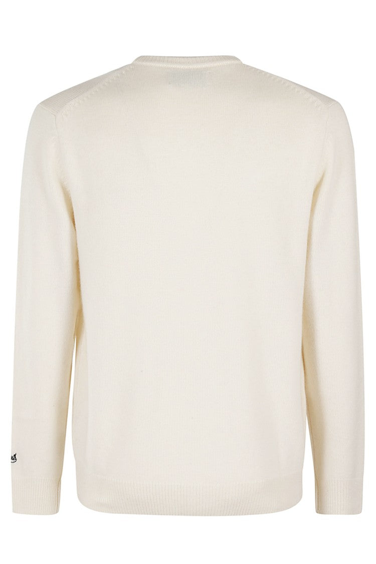 Mc2 Saint Barth Cream Stretch Wool Sweater