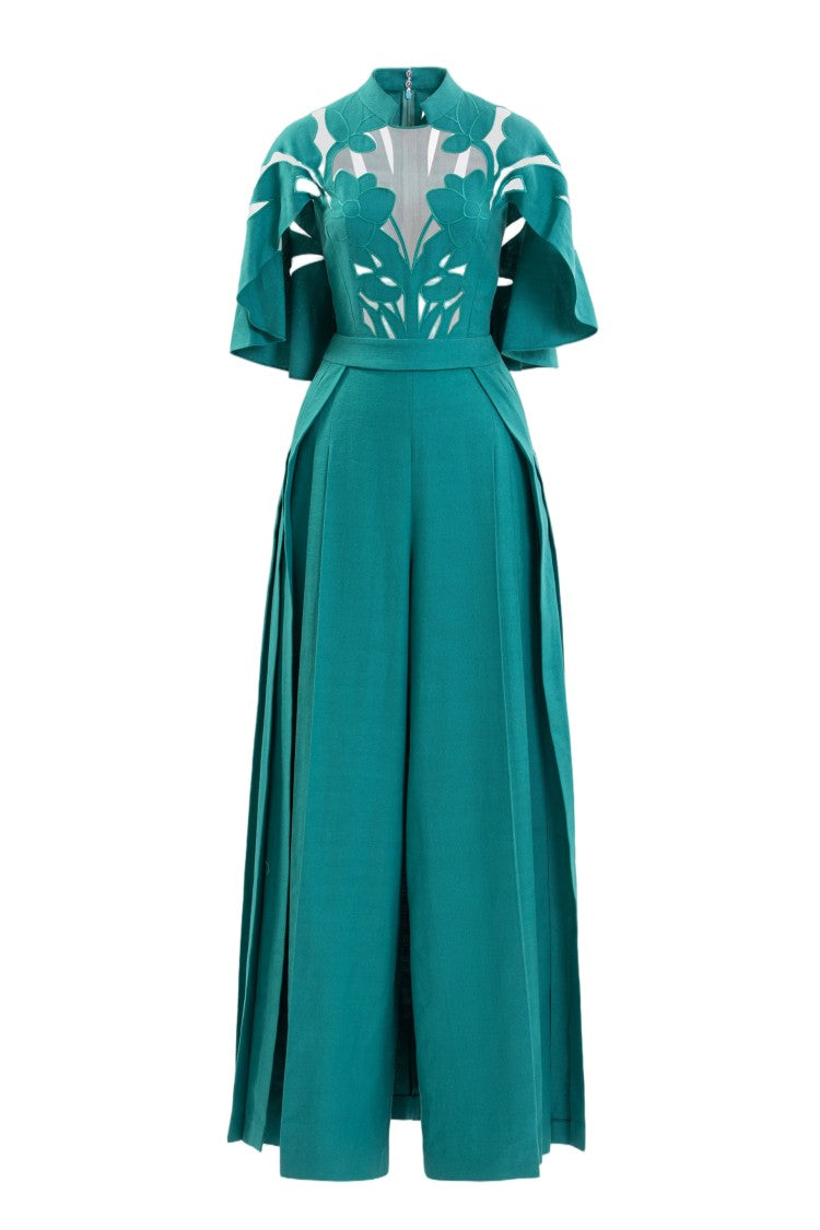 Saiid Kobeisy Cut-Out Linen Jumpsuit