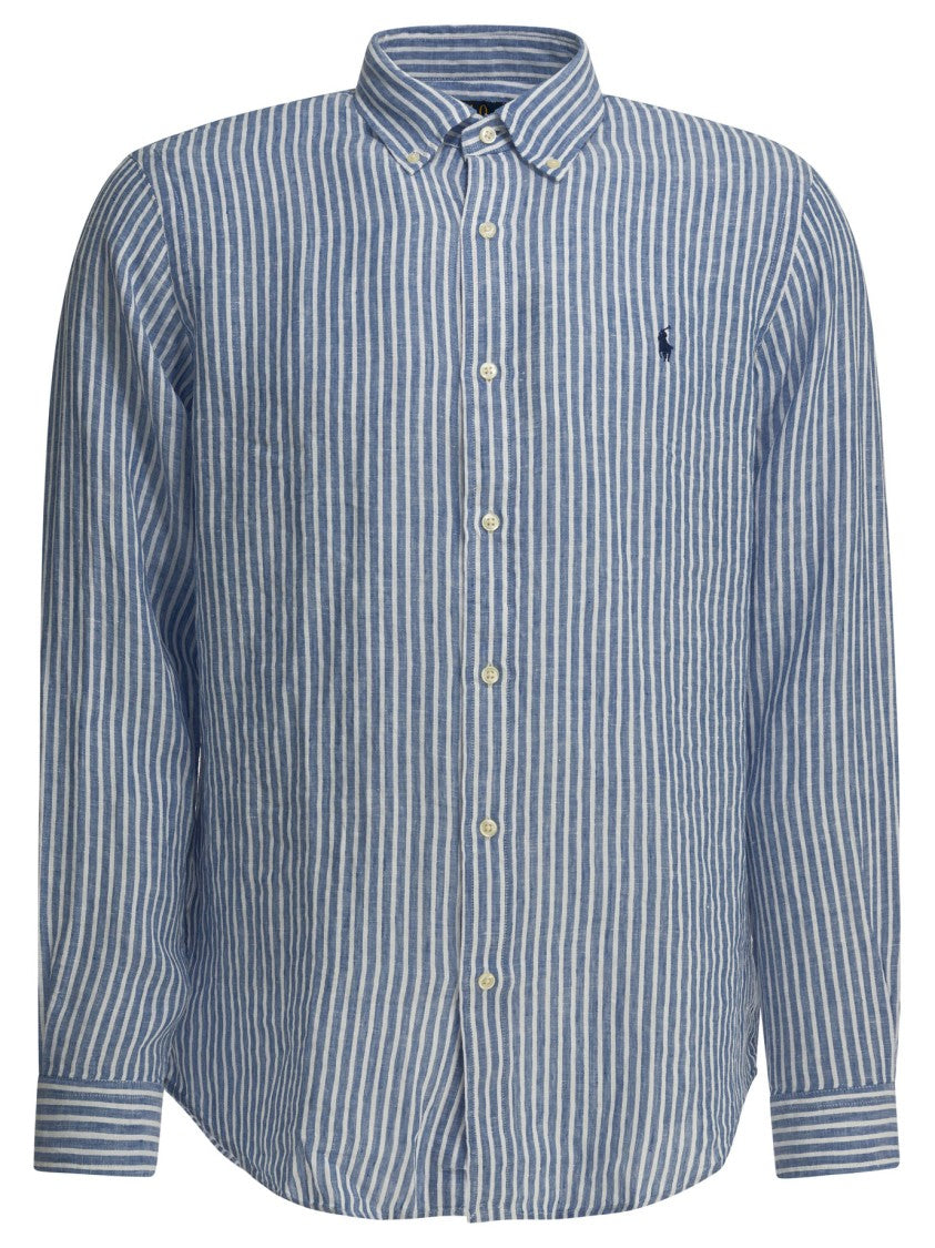 Polo Ralph Lauren Vertical Striped Long-Sleeve Linen Shirt