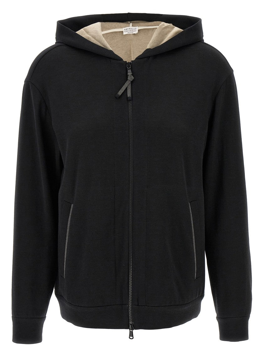 Brunello Cucinelli Precious Zipper Pull' Hoodie.