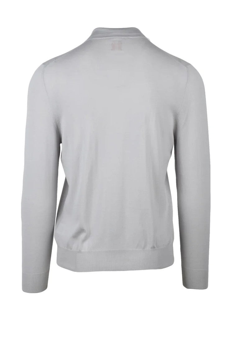 Hindustrie Knit Polo Shirt - Light Grey