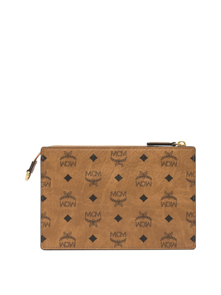 Mcm Rectangular Crossbody Bag With Logo Print