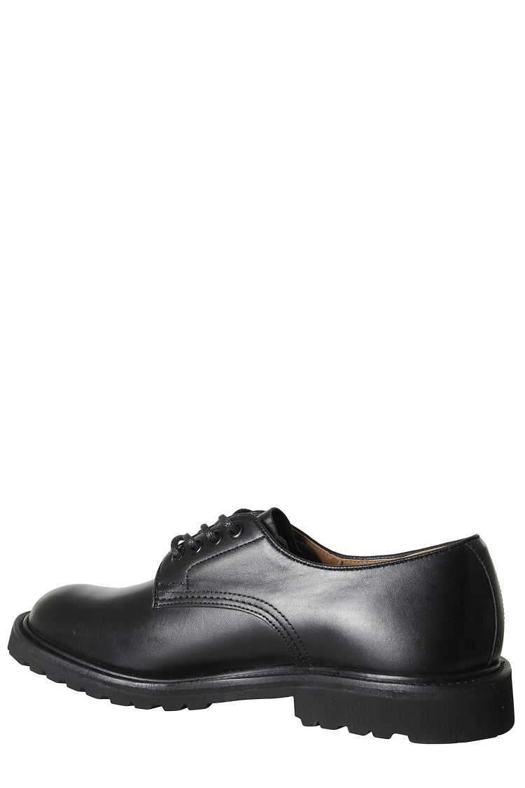 Tricker's Black Classic Lace-Up Daniel Leather Shoes