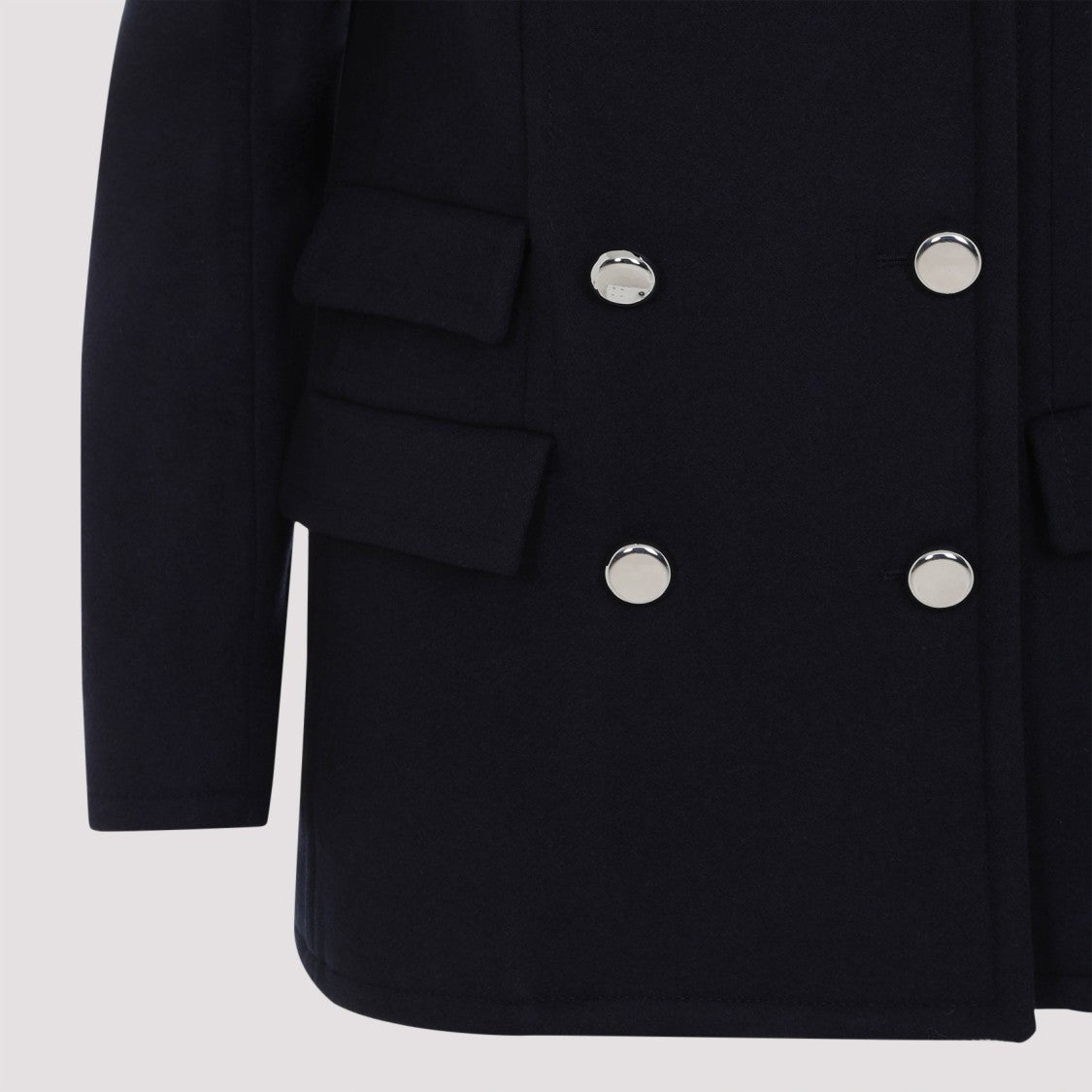 Theory Baltic Blue Recycled Wool Peacoat