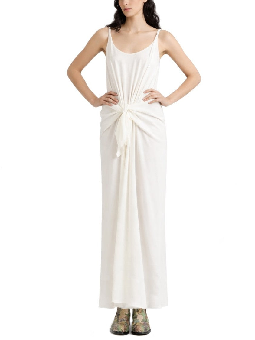 J. W. Anderson Flowing Silk Maxi Dress With Front Knot Detail