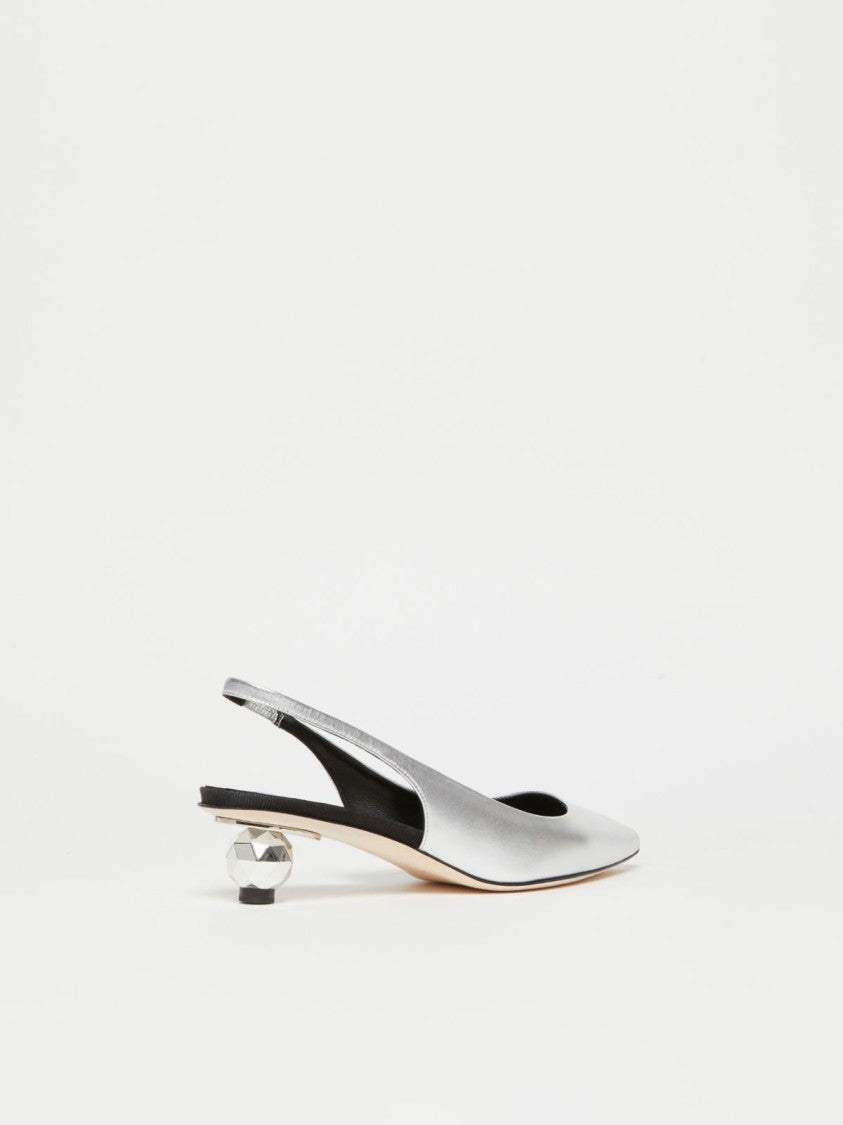 Max Mara Slingback Shoes With Faceted Boule Heel