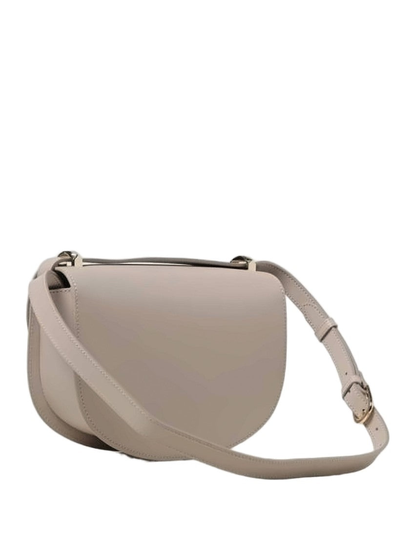 A.P.C. Curved Silhouette Shoulder Bag With Flap Closure