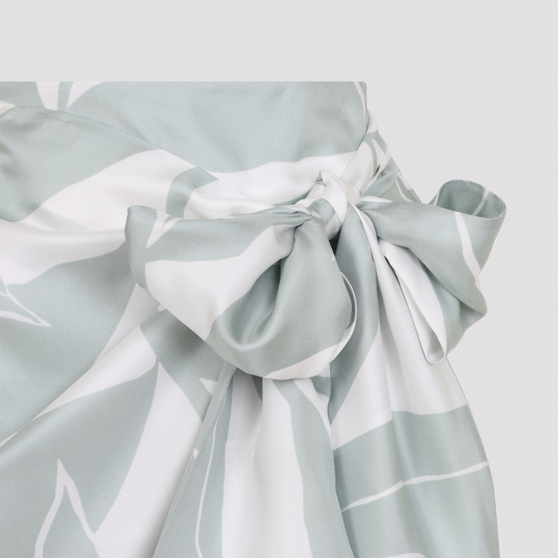 Max Mara Silk Mini Skirt With Abstract Leaf Pattern