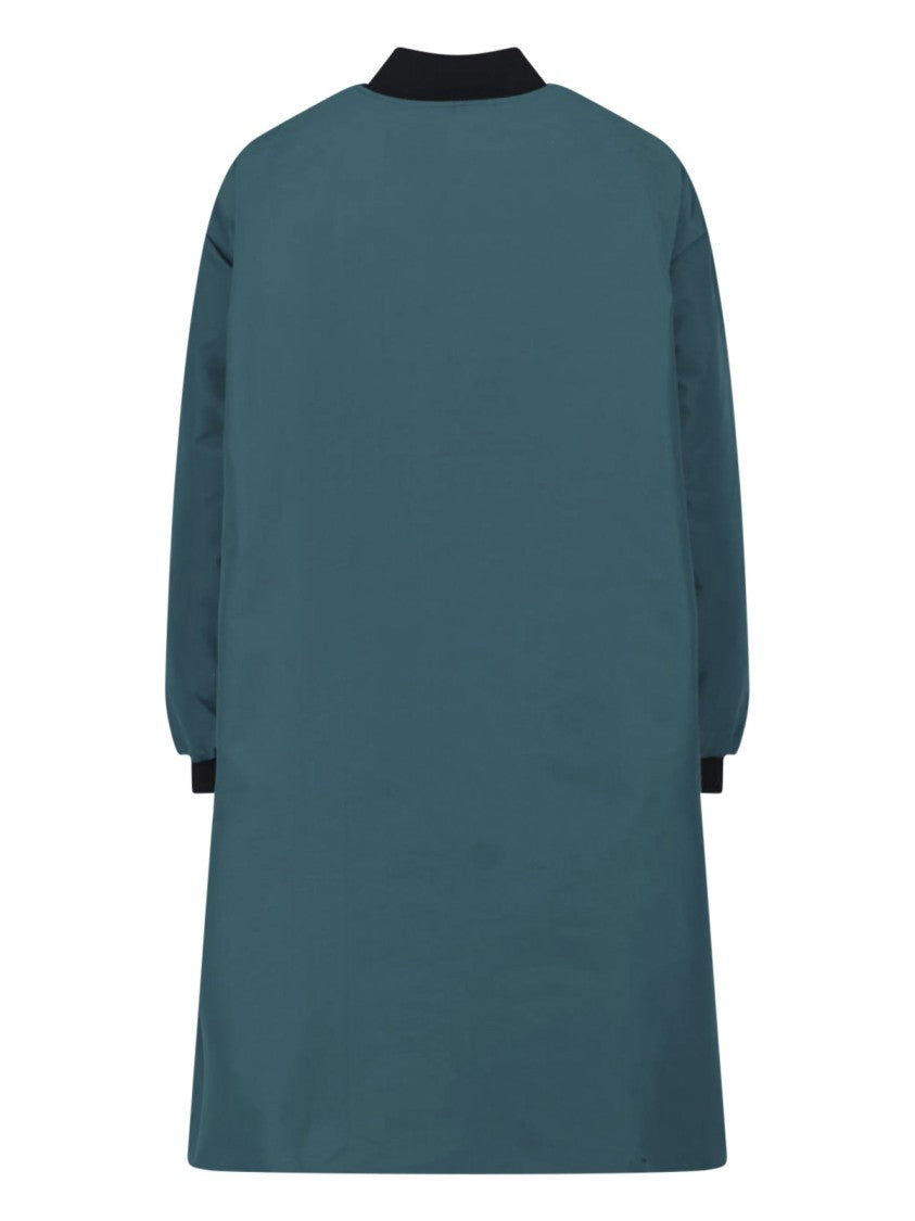 Cape Concept Blue Water-Repellent Contrast-Collar Econyl Jacket