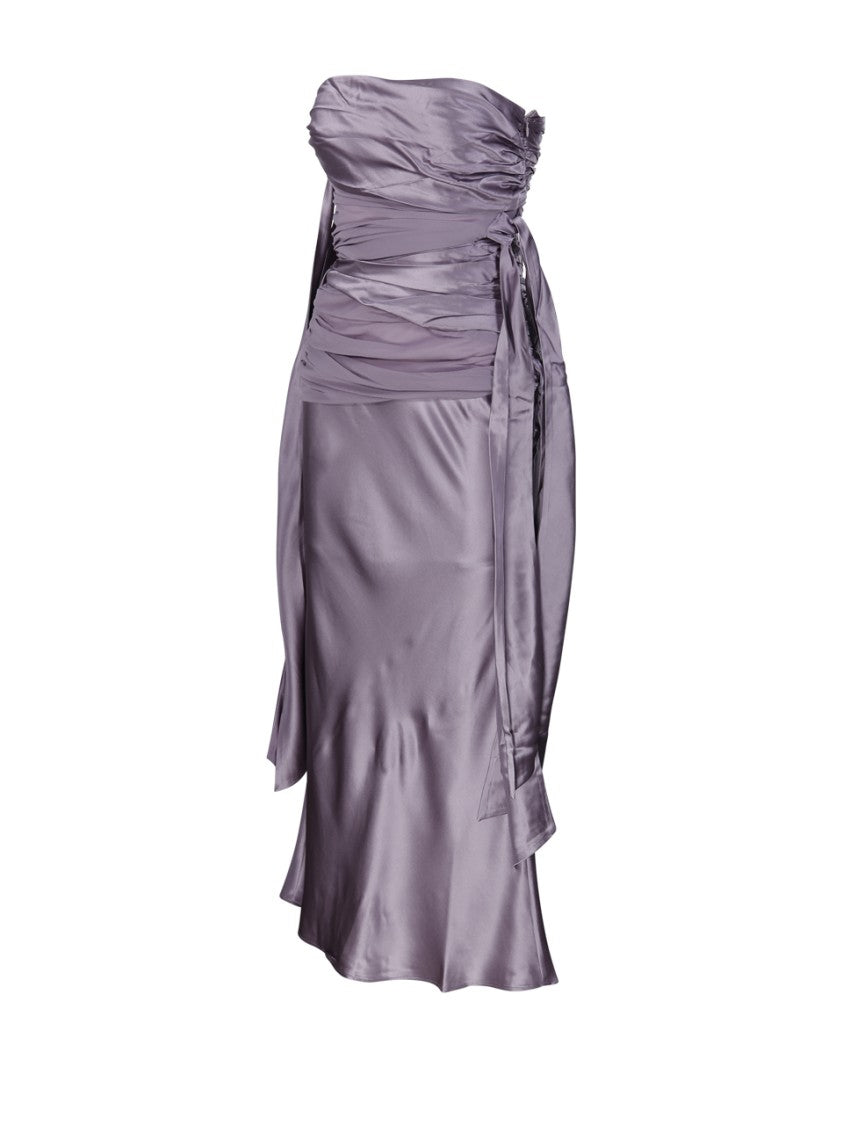 Christopher Esber Knotted Gather Midi Dress