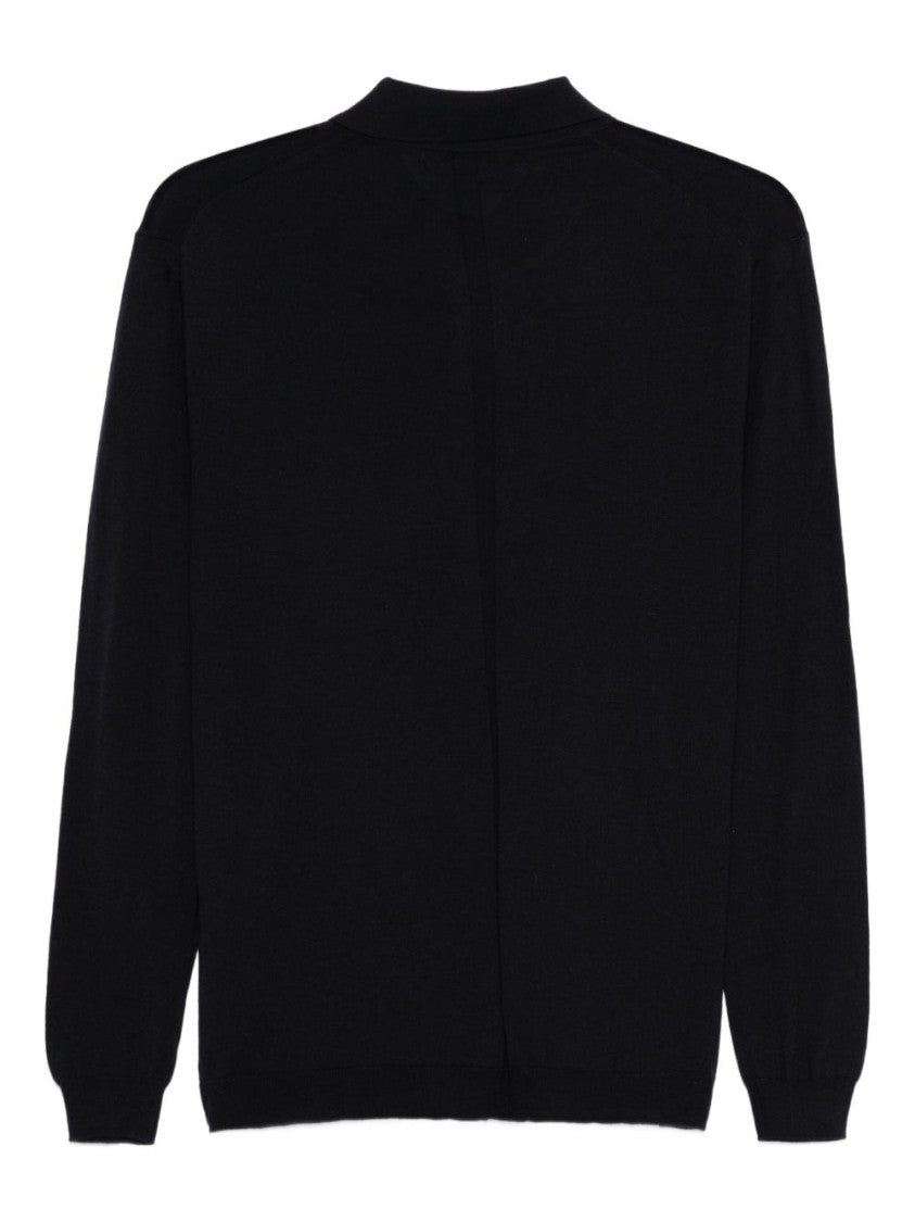 Low Brand Long-Sleeved Polo Shirt In Extra-Fine Merino Wool