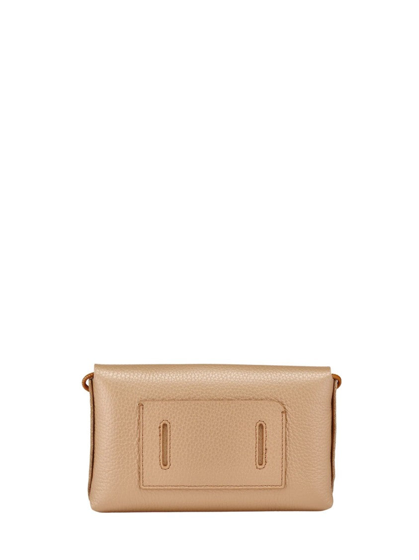 Zanellato Brown Textured Leather Twist Lock Shoulder Bag