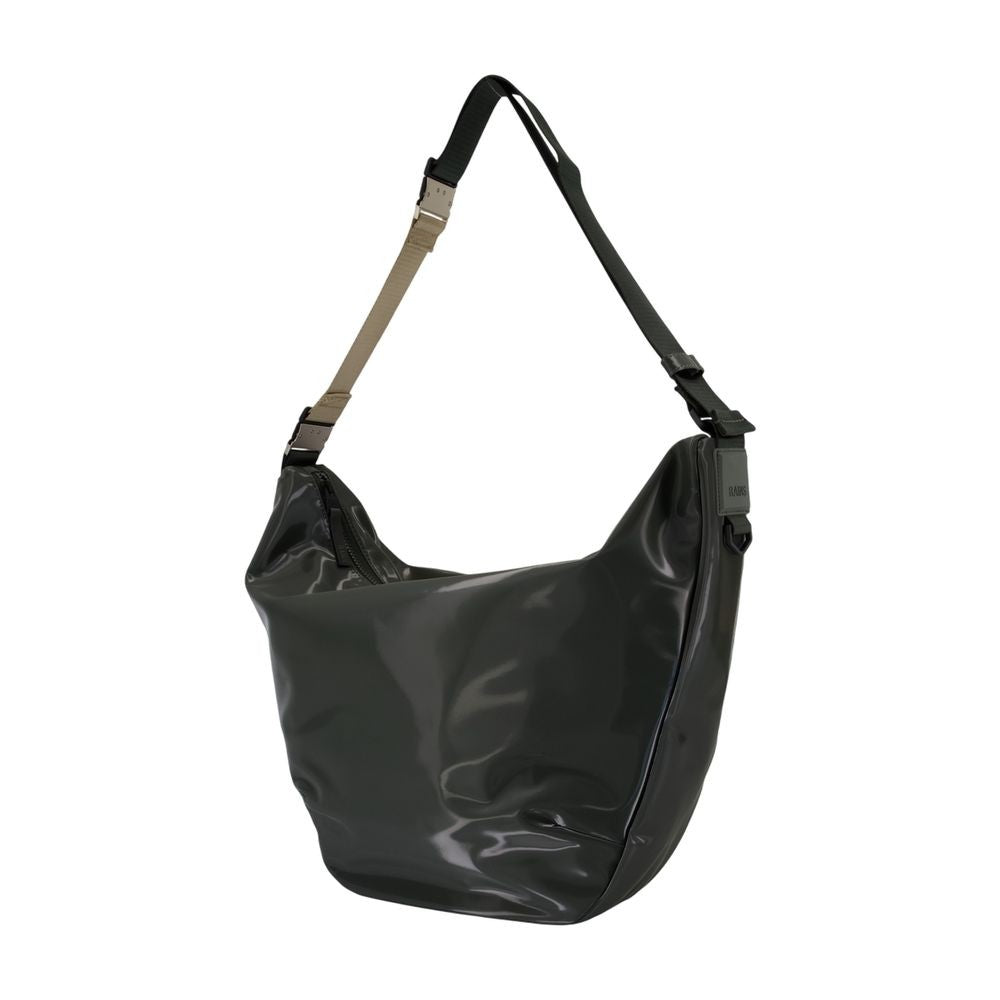 Rains Large Glossy Synthetic Crossbody Bag
