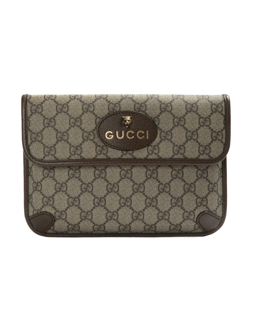 Gucci Brown Small Gg Supreme Canvas Belt Bag