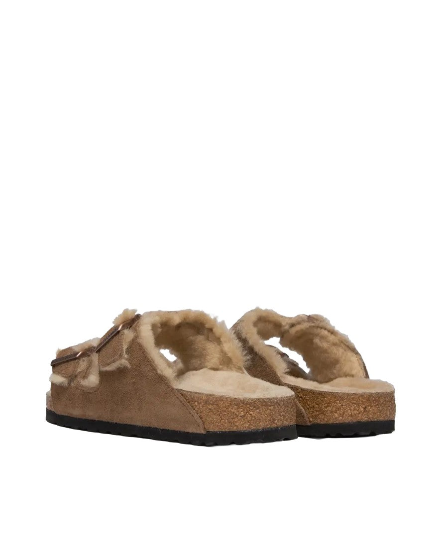 Birkenstock Suede Arizona Shearling Sandals