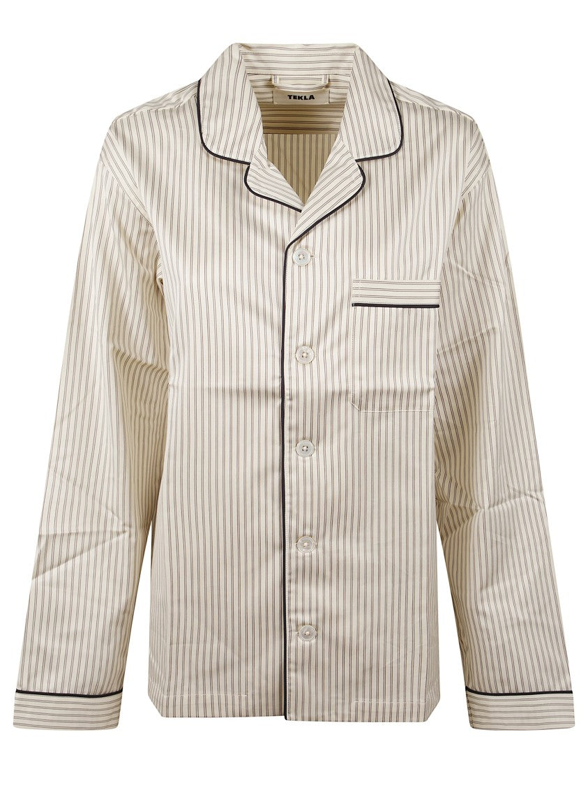 Tekla Sateen Pyjamas Shirt In Organic Cotton