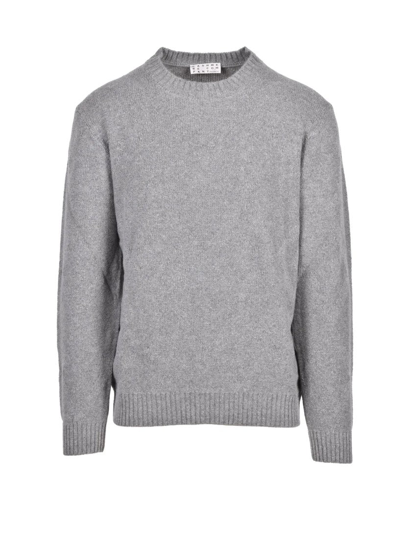 Cashmere Company P. Crew Neck Sweater With Tone-On-Tone Embroidery Detail