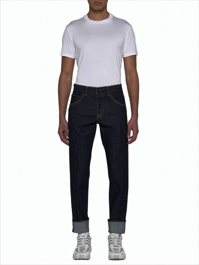 Pt Torino Classic Black Denim Shorts With Rolled Cuffs