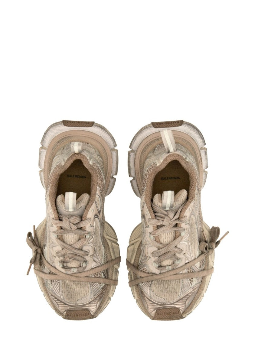 Balenciaga Layered White Chunky Sneakers With Modern Design