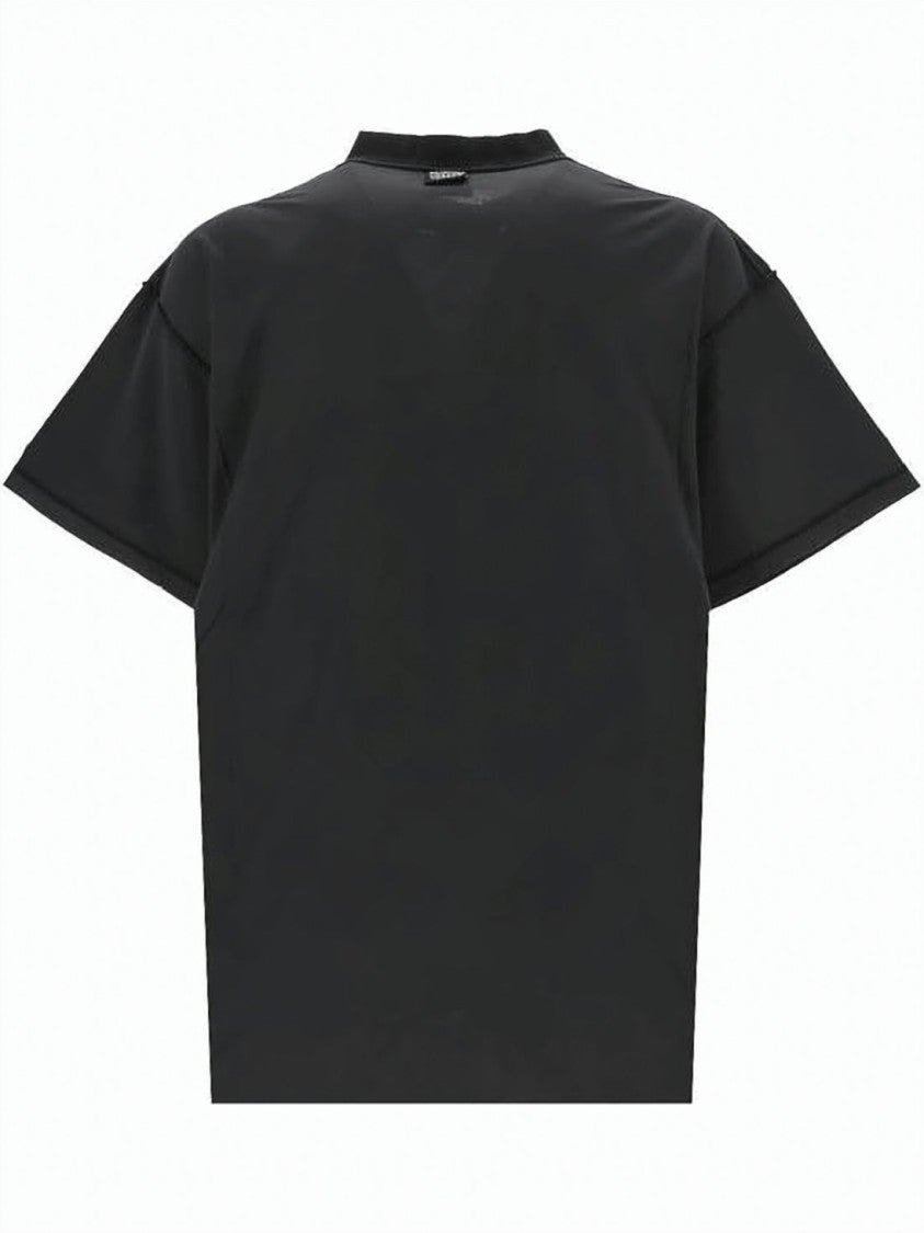 Balenciaga Boxy-Fit Black T-Shirt With High Neckline