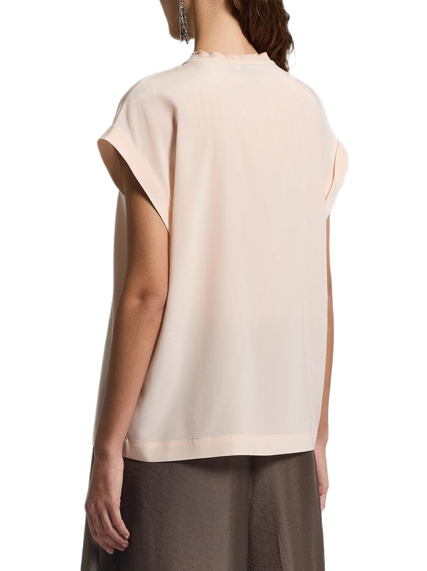Peserico Loose-Fitting Blouse With Pleated Details