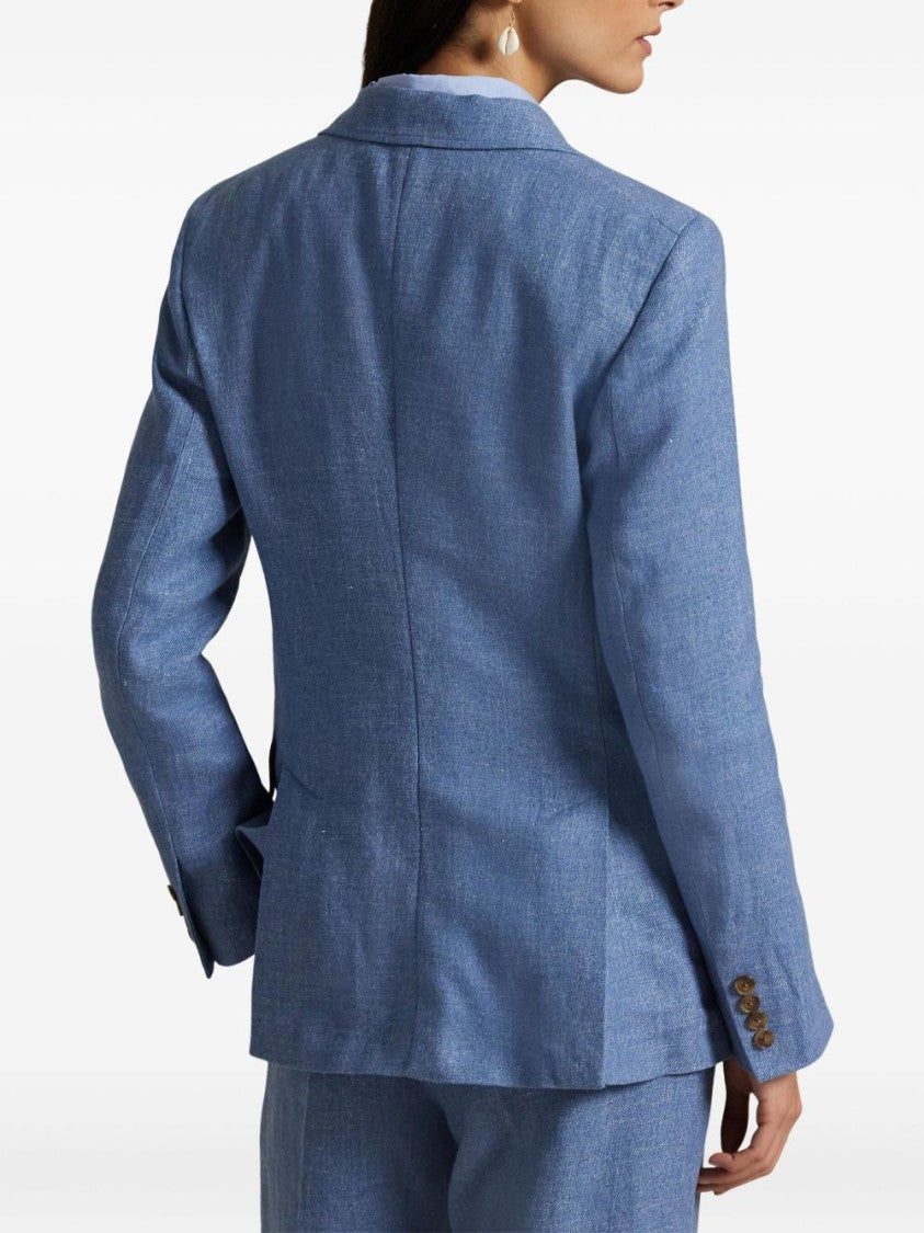 Polo Ralph Lauren Blue Slub Textured Blazer