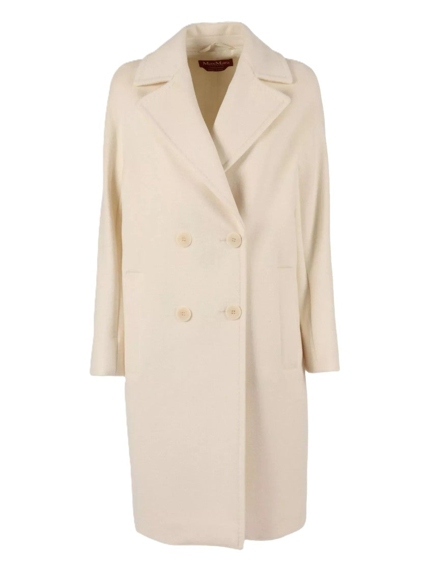 Max Mara Double-Breasted Virgin Wool Coat With Wide Lapels