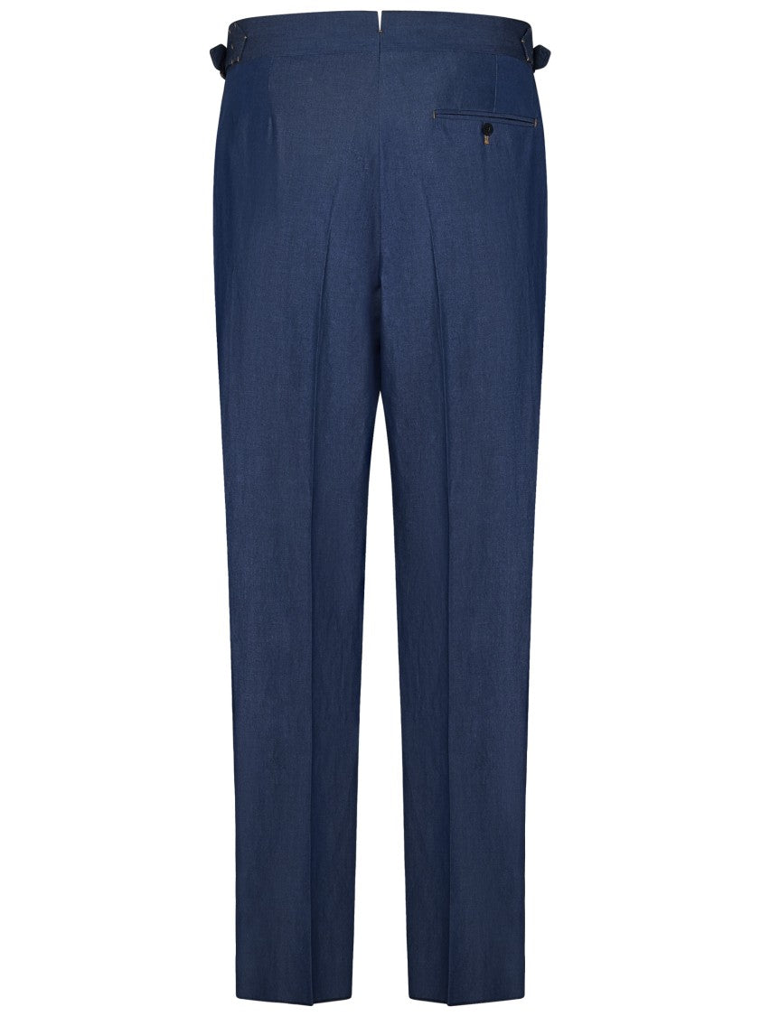 Franzese Collection Tailored Pants In Premium Cotton Denim