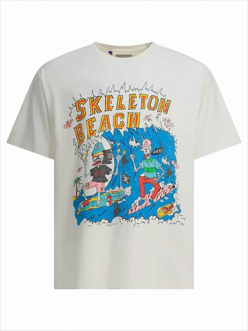 Gallery Dept. Relaxed-Fit Graphic T-Shirt With Surfing Skeletons