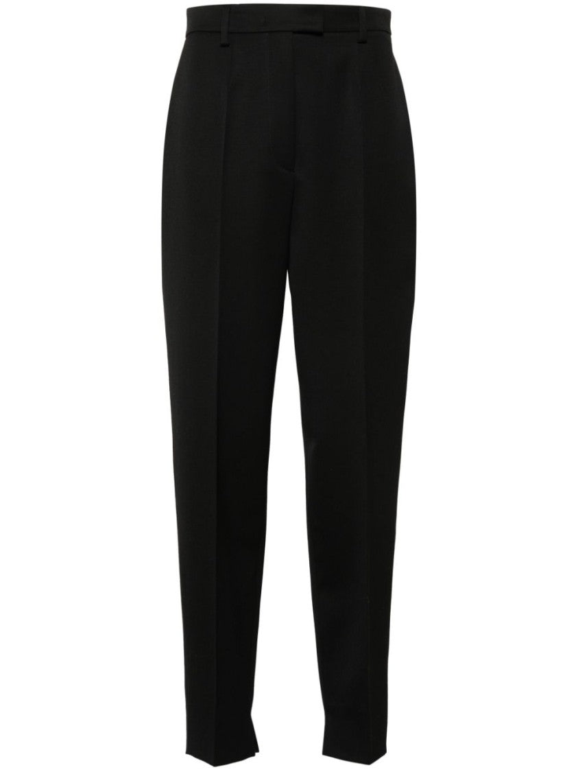Prada Pressed-Crease Tapered-Leg Trousers