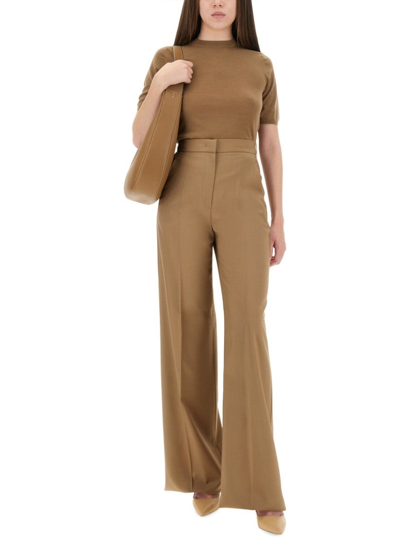 Max Mara Short-Sleeve Slim Fit Jersey With Crew Neckline