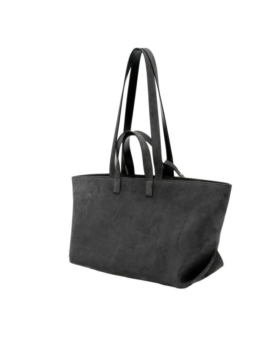 A.P.C. Slate Grey Suede Leather Tote Bag