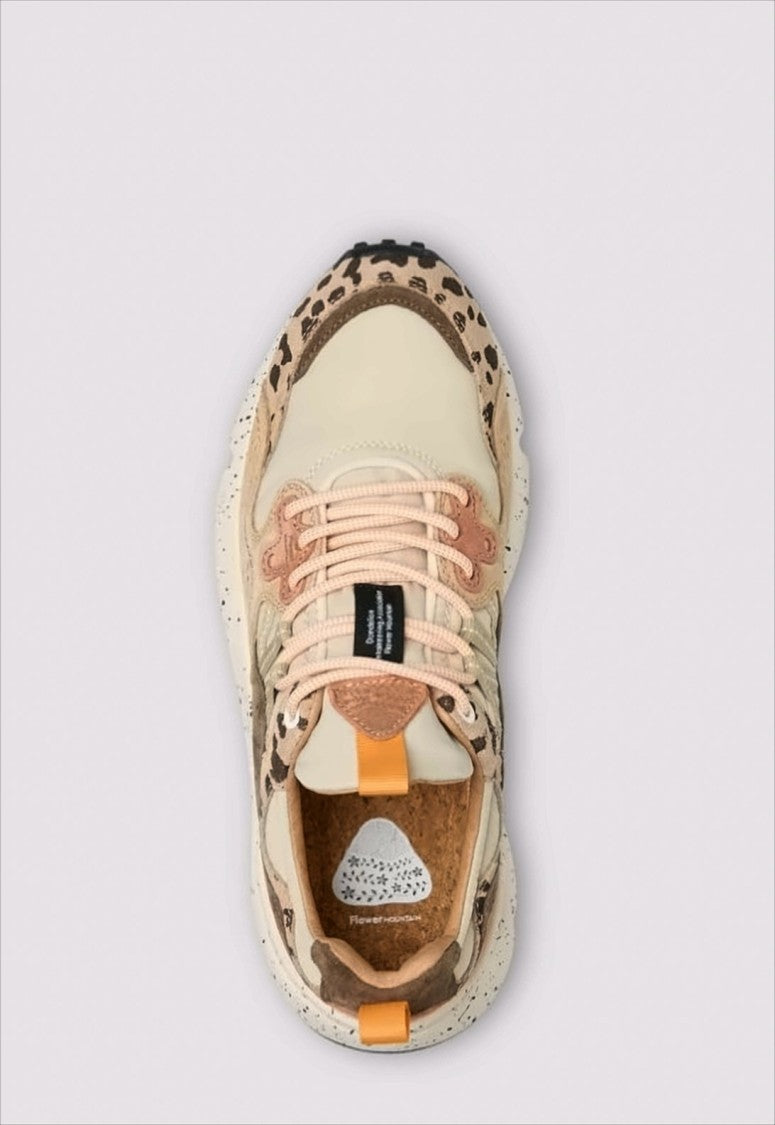 Flower Mountain Outdoor Sneakers With Animal-Print Inserts
