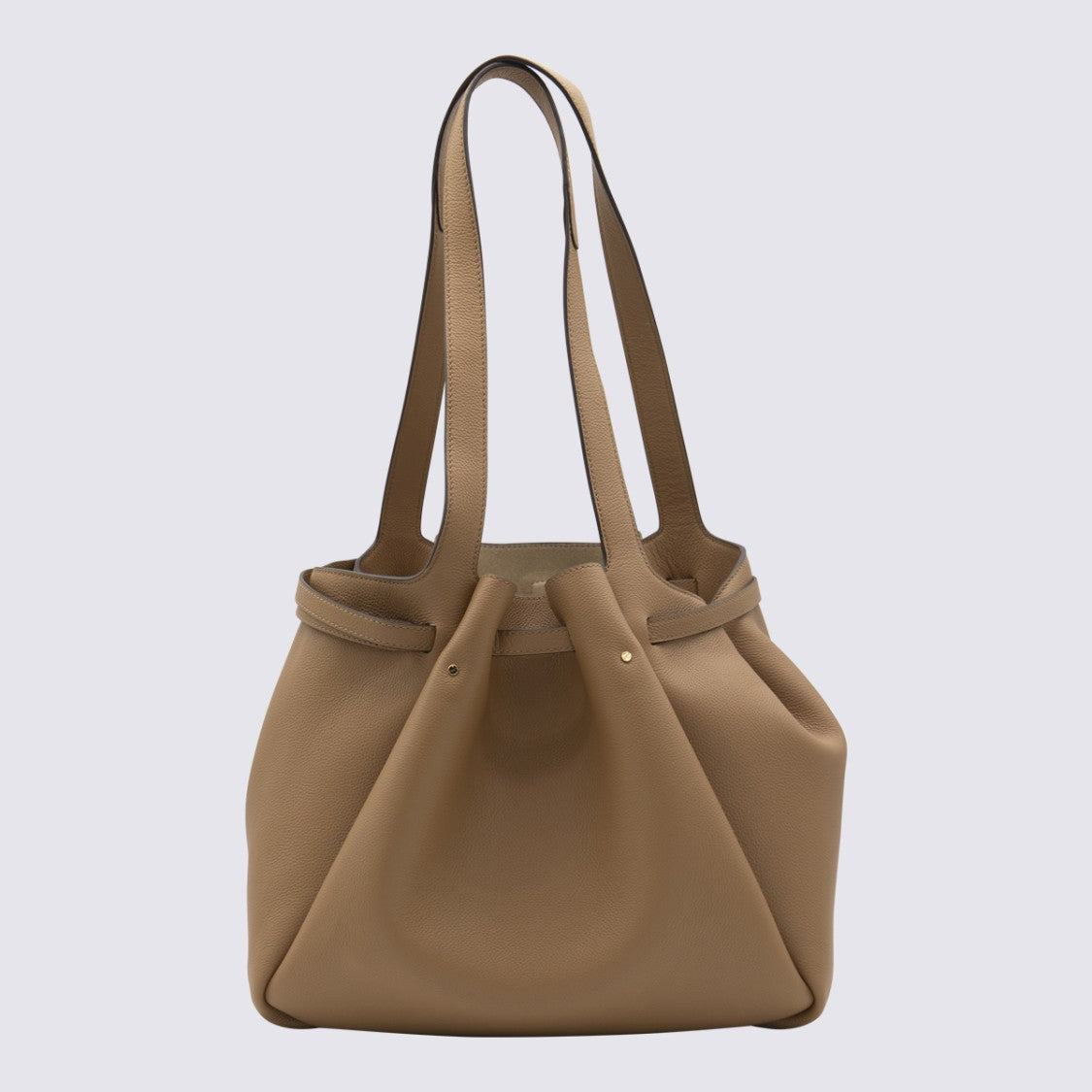 Tory Burch Soft Pebbled Leather Tote With Gold-Tone Emblem