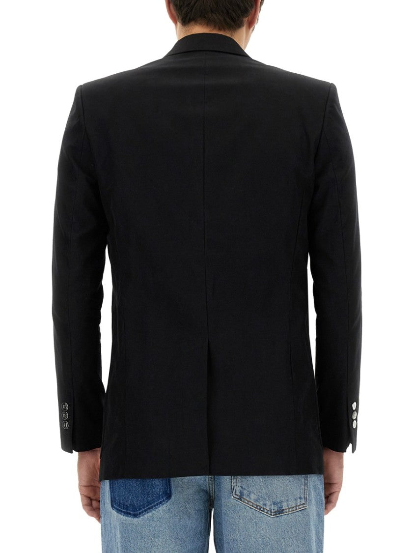 Balmain Double-Breasted Jacket With Peaked Lapels