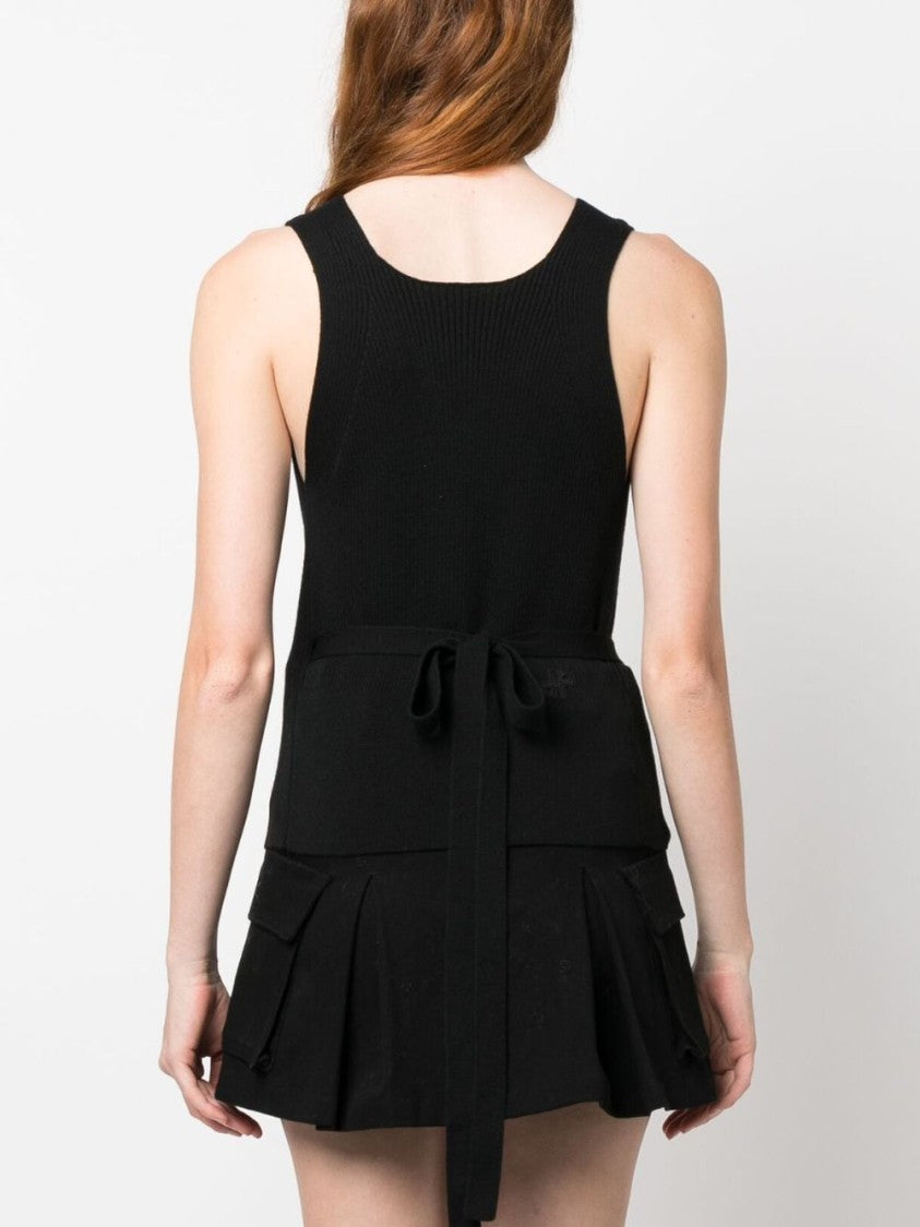 Patou Ribbed Knit Wrap Top