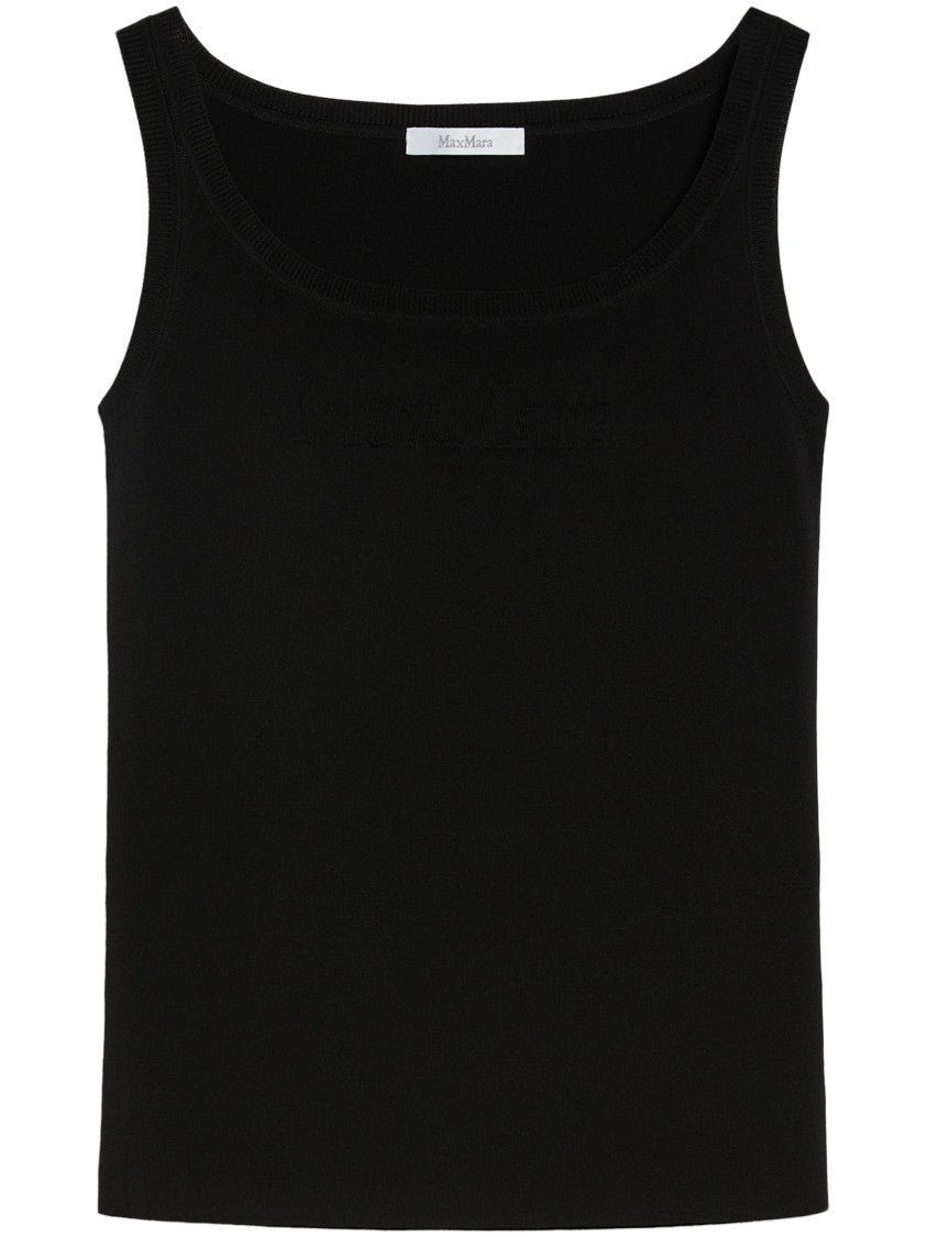 Max Mara Fitted Sleeveless Top With Classic Scoop Neckline